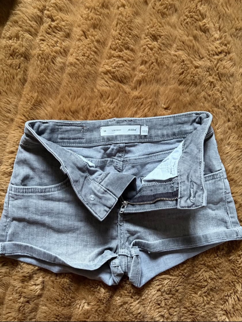 Light Blue Denim Women's Shorts - Picture 4 of 4